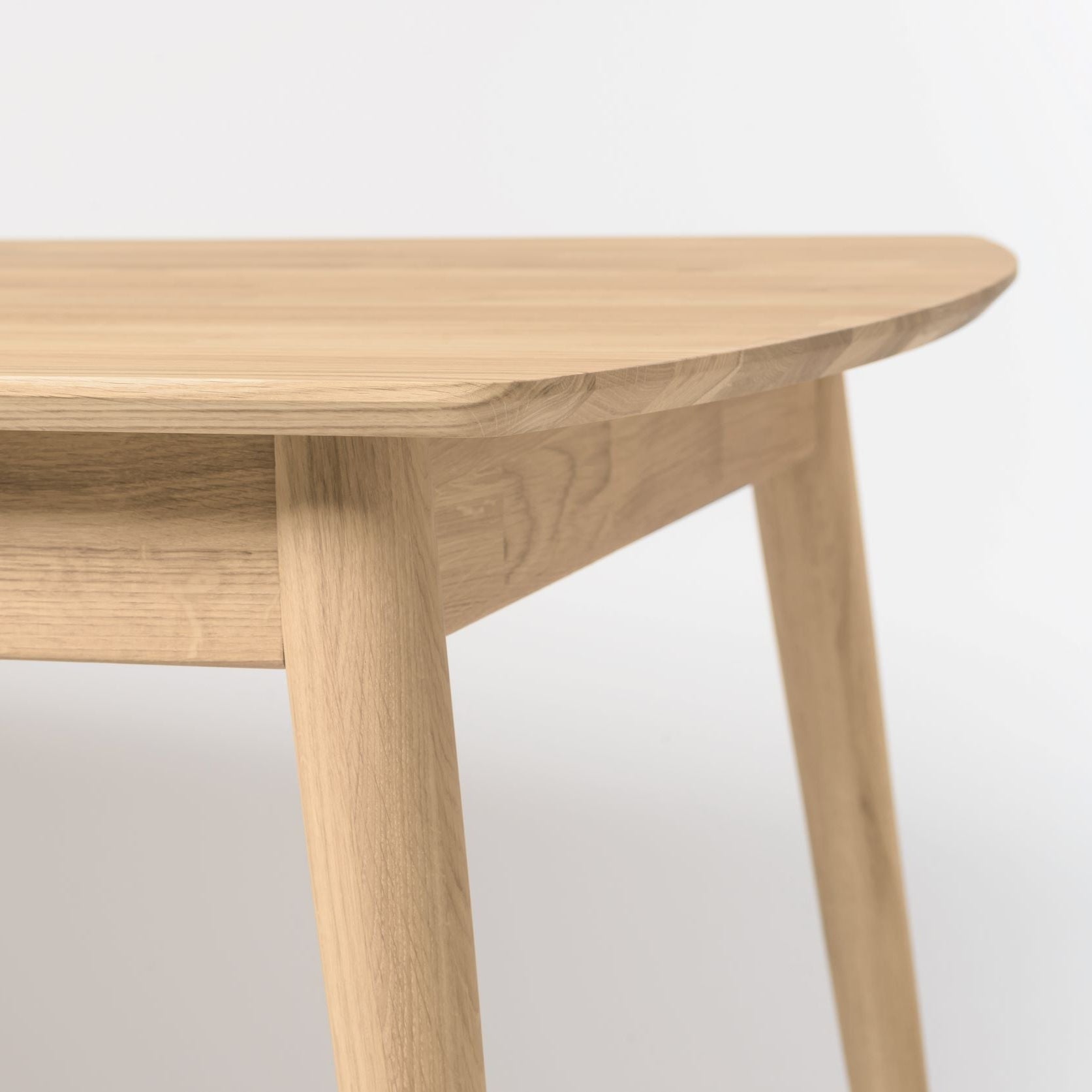 Table à manger fixe rectangulaire en bois massif de chêne Escandi 1